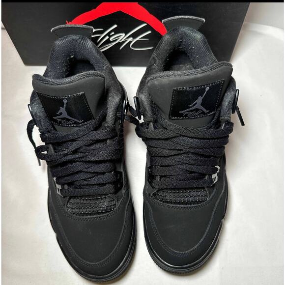 Size 7 - Nike Air Jordan 4 Retro GS Black Cat 2020 Men's Shoes - Picture 4 of 10